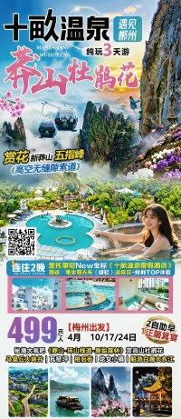 郴州莽山杜鹃花开+打卡龙女小镇+网红裕后街+白廊汽车3天游